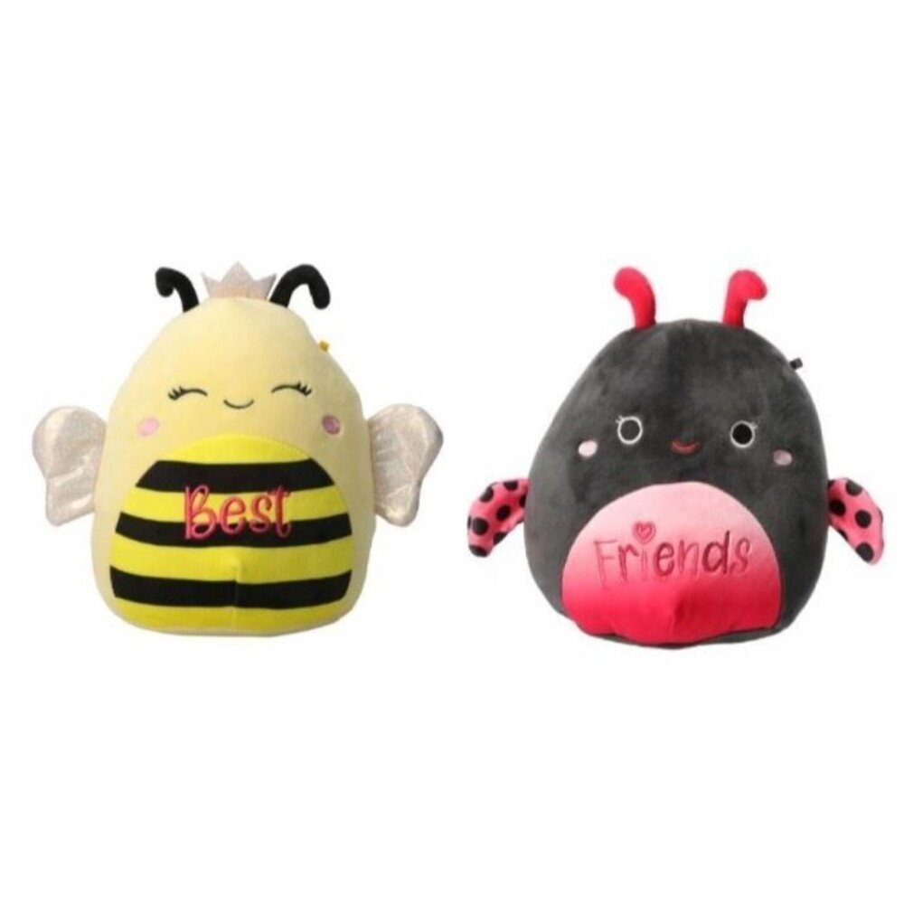 Squishmallows Best Friends Sunny Bumble Bee Ladee Ladybug Bugs Plush Set 7" NWT